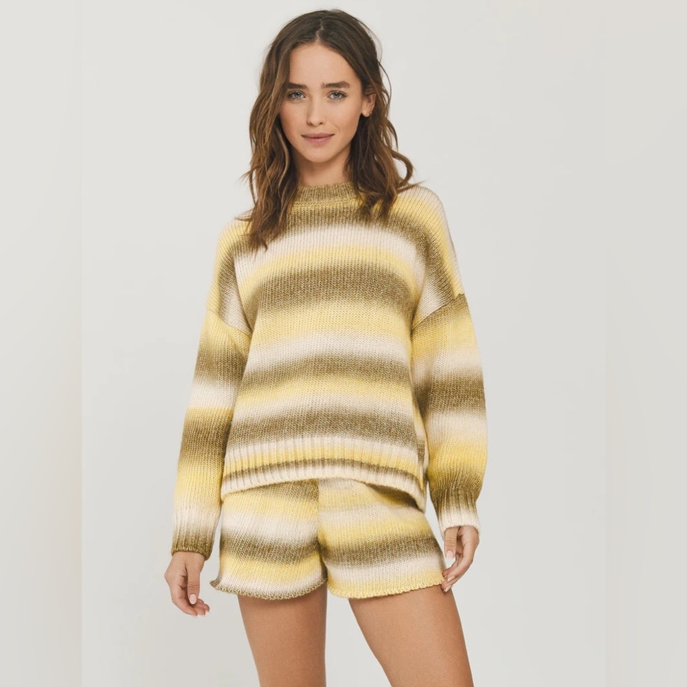 Something Navy Poppy Ombre Sweater- L